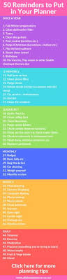 50 Reminders To Put In Your Planner Or Bullet Journal All About Planners Planner Bullet Journal Planner Organization Planner