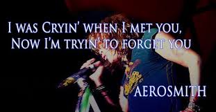 I Was Cryin When I Met You Now I M Tryin To Forget You Picturequote By Aerosmith Forget Heartbroken Love Rela When I Met You Picture Quotes Aerosmith