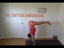 Yoga Handstand Pike Jump From Downward Dog Instruction Shana Meyerson Yoga Handstand Downward Dog Yoga