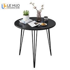 With a rustic metal sculpted legs and cross, pieces give this table that added a designer look and makes this item exceptional. Round Coffee Table Durable Compact Small Dinning Table Black White Wooden Tea Tabke With Steel Legs For Living Room And Bed Room Coffee Tables Aliexpress