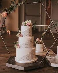 Hexagon Suitable For A Cake Display If Purchased With A Base Etsy Cake Display Wedding Cake Display Geometric Wedding Decor