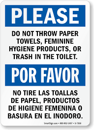We Offer The Largest Selection Of Bilingual Feminine Hygiene Product Signs Select From Women Restroom Sign Bathroom Feminine Hygiene Paper Towel Toilet Sign