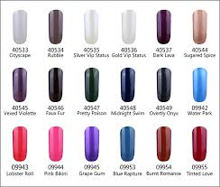 Shellac Nail Polish Swatch Colour Charts