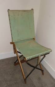 1940s British Officer S X Patent Camp Chair The Bright Green Canvas Was Known As Willesden Canvas Which Was Rot Proo Campaign Furniture Camping Chairs Chair