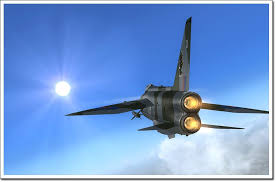 English Electric LIGHTNING -- rear view of both after-burners ...