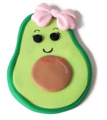 Fondant Avocado Cake Topper, Handmade Edible Sugar Cute Avocado With Face  for Fiesta, Shower, Birthday and More!