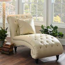Cream Leather Chaise Lounger Furniture Chaise Lounger Chaise