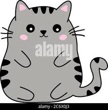 Encuentra fotos de stock de gran calidad que no . Cute Fett Schwarz Und Beige Katze Anime Kawaii Stil Isoliert Auf Weissem Hintergrund Piktogramm Oder Emoticon Aufkleber Vektorgrafik Eps10e Stock Vektorgrafik Alamy