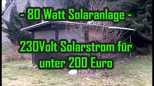 230v Solarstrom Fur Unter 200 Euro Youtube