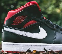 A new concept for nike and the air jordan line, retro's. Air Jordan 1 Mid Black Gym Red White Sneakerfiles