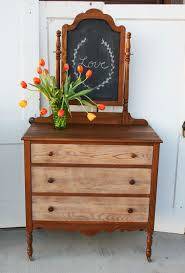 Antique Recreation Two Toned Stained Dresser With Mirror Chalkboard Stained Dresser Diy Furniture Redo Dresser With Mirror