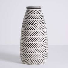Black And White Striped Vase Uk Ceramic Tribal Vase Dunelm White Vase Decor Black And White Vase Glass Flower Vases