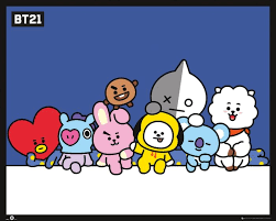 Кто из bt21 твой соулмейт? Bt21 Group Poster 40x50cm Posters De