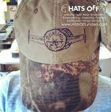 Custom Embroidered Waterproof Camo Hat With Deming Logging Show Logo Embroidered On The Front Spirit Wear Custom Embroidery Computerized Embroidery