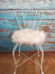 Vanity Chair With Faux Fur Royal Regency Etsy In 2020 Vanity Chair Fluffy Chair Fur Chair