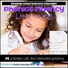 Phonics Fluency Reading Comprehension Passages and Questions • Long Vowels 