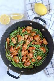 Honey Lemon Chicken And Green Beans Stir Fry Yellowblissroad Com Recipe Honey Lemon Chicken Chicken Green Beans Green Bean Recipes