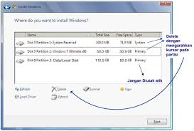 Jika anda ingin menghapus partisi windows 7 secara menyeluruh agar bisa memasang sistem operasi baru, gunakan artikel wikihow ini untuk mengetahui cara memformat kandar c. Cara Instal Ulang Windows 7 Tanpa Menghilangkan Data