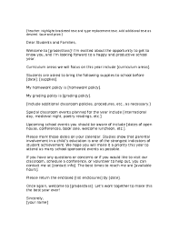 Education World Welcome Letter Template Teacher Welcome Letters Letter To Parents Letter Templates