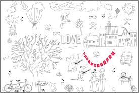 set de table a colorier par les enfants organiser un mariage coloriage mariage activites de mariage pour enfants organisation mariage