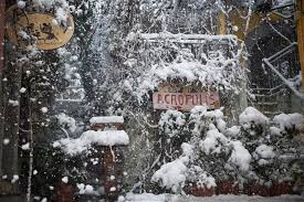 This sign is in the bedell road backyard of doug lowe and heather syms. These Photographs Of The Parthenon Covered By A Rare Snowstorm Like A Magical Ancient Wedding Cake Are Going Viral Artnet News