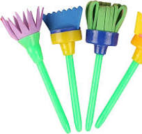 4/5Pcs Kids Paint Sponges Craft EVA Sponge Stamper Early Learning Finger Paint Sponge Brushes Foam Art Drawing Tools