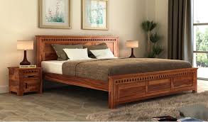 Frame with storage under bed with 4 drawers and behind headboard, in excellent condition. Buy Adolph Bed Without Storage King Size Honey Finish Online In India Wooden Street
