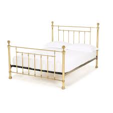 The steel frame construction offers excellent support for your mattress. Henley Bedstead Brass Feather Black