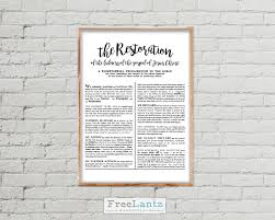 Excited To Share The Latest Addition To My Etsy Shop Lds Proclamation Restoration Lds Proclamati In 2020 Proclamation To The World Lds Restoration Lds Yw Activities