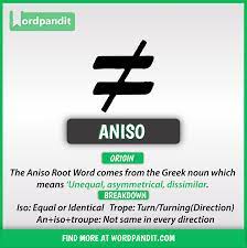 Aniso Root Word | Root words, Learn english words, Good vocabulary words