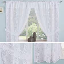 lace curtain sets white kew complete