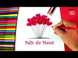 Las primeras celebraciones del día de la madre se remontan a la antigua grecia, donde se le rendían honores a rea, la madre de los dioses zeus. Como Dibujar Globos De Corazon Con Un Simple Truco De Iluminacion Dibujos Dia De La Madre Youtube