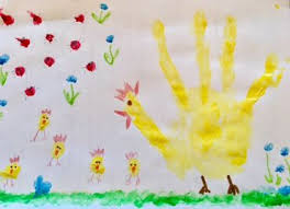 Malen Fur Ostern Fruhlingsbilder Mit Fingerfarben Fruhlingsbilder Tulpen Basteln Fingerfarben