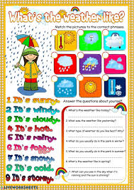 The Weather Interactive And Downloadable Worksheet You Can Do The Exercises Online Or Download The Wo Weather Worksheets Weather Vocabulary Weather In English