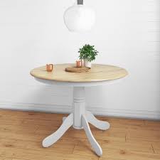 These graceful and timeless furniture products make. Round Extendable Dining Table In White Oak Effect Seats 6 Rhode Island Furniture123