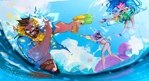 Artstation Pool Party League Of Legends Fanart Kylin Wu League Of Legends League Of Legends Characters Lol League Of Legends