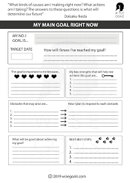 This worksheet helps an individual to identify how good he is in building relationships with others and how much more he needs to work on improving his relations. Stylish Goal Setting Worksheets To Print Pdf Free