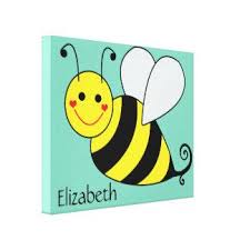 Bumble Bee Art Posters Framed Artwork Kids Canvas Painting Bee Art Bee Painting