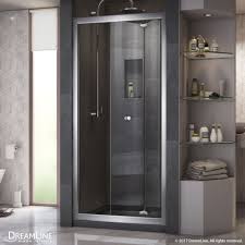 The Dreamline Butterfly Is A Bi Fold Shower Door With A Contemporary Semi Frameless Style That Glides Bifold Shower Door Bathroom Shower Doors Shower Doors