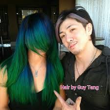 If you're looking for some green hair dye ideas, you need to check this out. Hair By Guy Tang Blue Green Ombre Ombrehair Balayage Hairbyguytang Haircolor Hairstyle Weho Hollywood Color A Photo On Flickriver