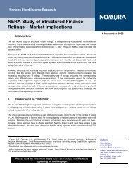 NERA Study of Structured Finance Ratings -- Market ...