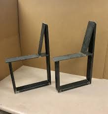 Pieds De Banc En Forme De U En Acier Avec Dossier Ensemble De Etsy In 2020 Steel Bench Steel Table Base Steel Legs