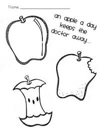 Printable simple apple outline 9 coloring page. Apple Coloring Page By The Mini Mitten Teachers Pay Teachers