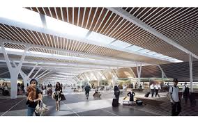 Brussels Airport Connector Canopy Outdoor Canopy Architecture Outdoor Canopy Lights