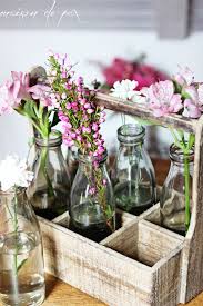 Beauty Comes With Age Maison De Pax Milk Bottle Decor Vintage Milk Bottles Decor Easter Flower Arrangements