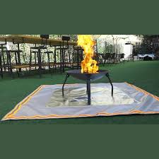 Wood fire pits need good firewood, while gas fire pits require the use of a natural gas or propane 1 supplier. Amazon Com Spuexcmat Square Fire Pit Mat For Deck 59 Inch Ember Mat Larger Patio Fireproof Mat Deck Protector For Wood Burning Fire Pit 3 Layers Fire Resistant Grill Mat For Lawn Middle Aluminum Reflective Garden Outdoor