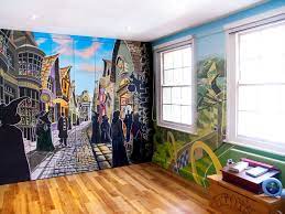 Harry Potter Mural Sacredart Murals Harry Potter Room Decor Harry Potter Bedroom Harry Potter Wall