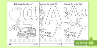 Kindergarten coloring pages for kids alphabet letters. Letter A Colouring Pages A Words For Kids