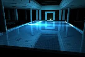 Source Unknown Slytherin Aesthetic Pool At Night Blue Aesthetic