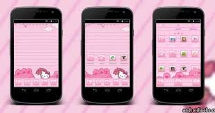 Hello Kitty Pink Android Theme For Go Launcher Androidlooks Com Hello Kitty Themes Android Theme Hello Kitty